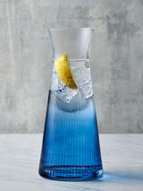 Anton Studio Designs Blue Empire Water Carafe Hand-Blown Glass Carafe