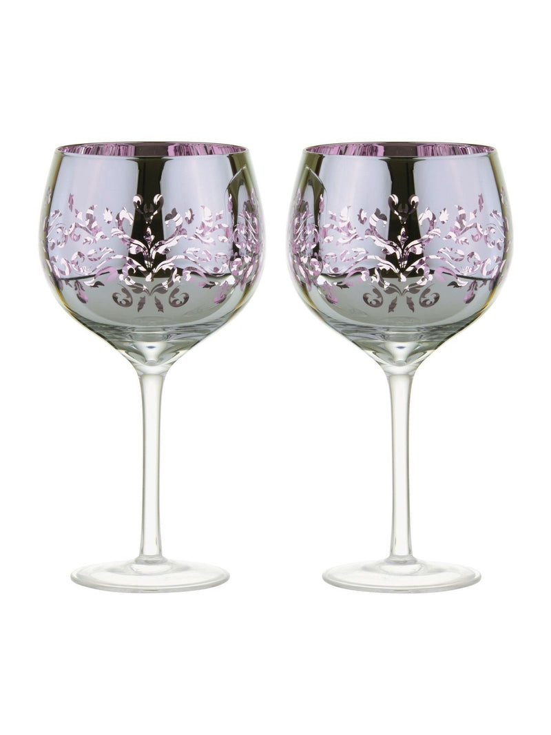 Artland Set of 2 Lilac Filigree Gin Glasses