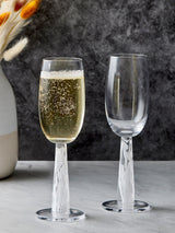 Anton Studio Designs White Björn Champagne Flutes Set of 2
