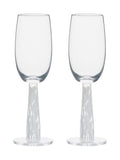 Anton Studio Designs White Björn champagne flutes set of 2 - British product