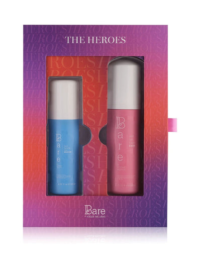 Bare By Vogue Heroes Self Tan Foam Dark and Face Mist Medium Tanning Set
