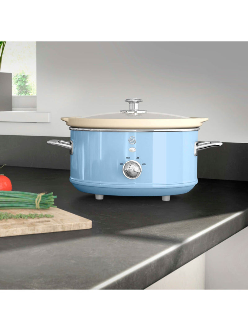 Swan Blue 3.5L slow cooker (British brand)