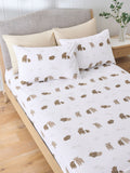White Hamish the Highland cow fitted sheet and pillowcase set for single beds (British brand)