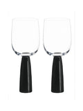Anton Studio Designs Set of 2 Black Oslo Wine Glasses