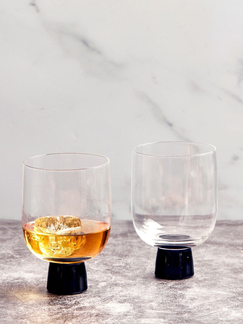 Anton Studio Designs Set of 2 Black Oslo DOF Tumblers