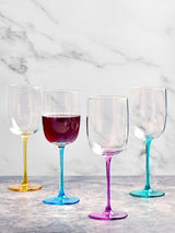 Anton Studio Designs Green Gala Wine Glasses Set of 4