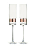 Anton Studio Designs SoHo bronze champagne flutes set of 2 (British brand)