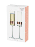 Anton Studio Designs SoHo bronze champagne flutes set of 2 (British brand)