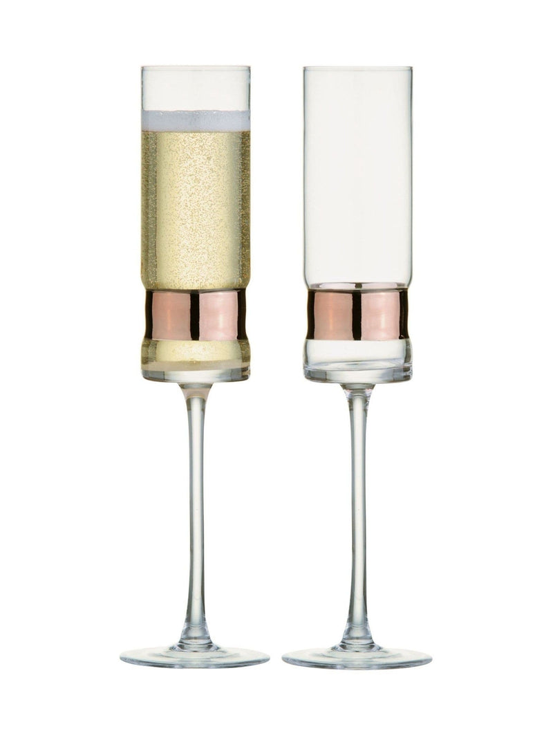 Anton Studio Designs SoHo bronze champagne flutes set of 2 (British brand)