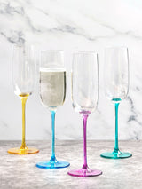 Anton Studio Designs Blue Gala Champagne Flutes Set of 4