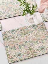 Morris & Co. Green Strawberry Thief Large Placemats Set of 4