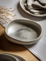 Gallery Home Dove Grey Pebble Glaze Pasta Bowls Set of 4