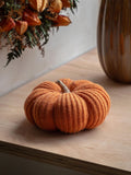 Gallery Home rust Halloween pumpkin knitted ornament, UK version