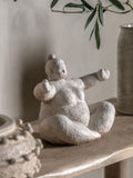 Gallery Home Cream Lady Cement Decoration 25cm
