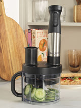 Salter Black Kuro 5-in-1 Blend and Chop Food Processor Set 1.2L