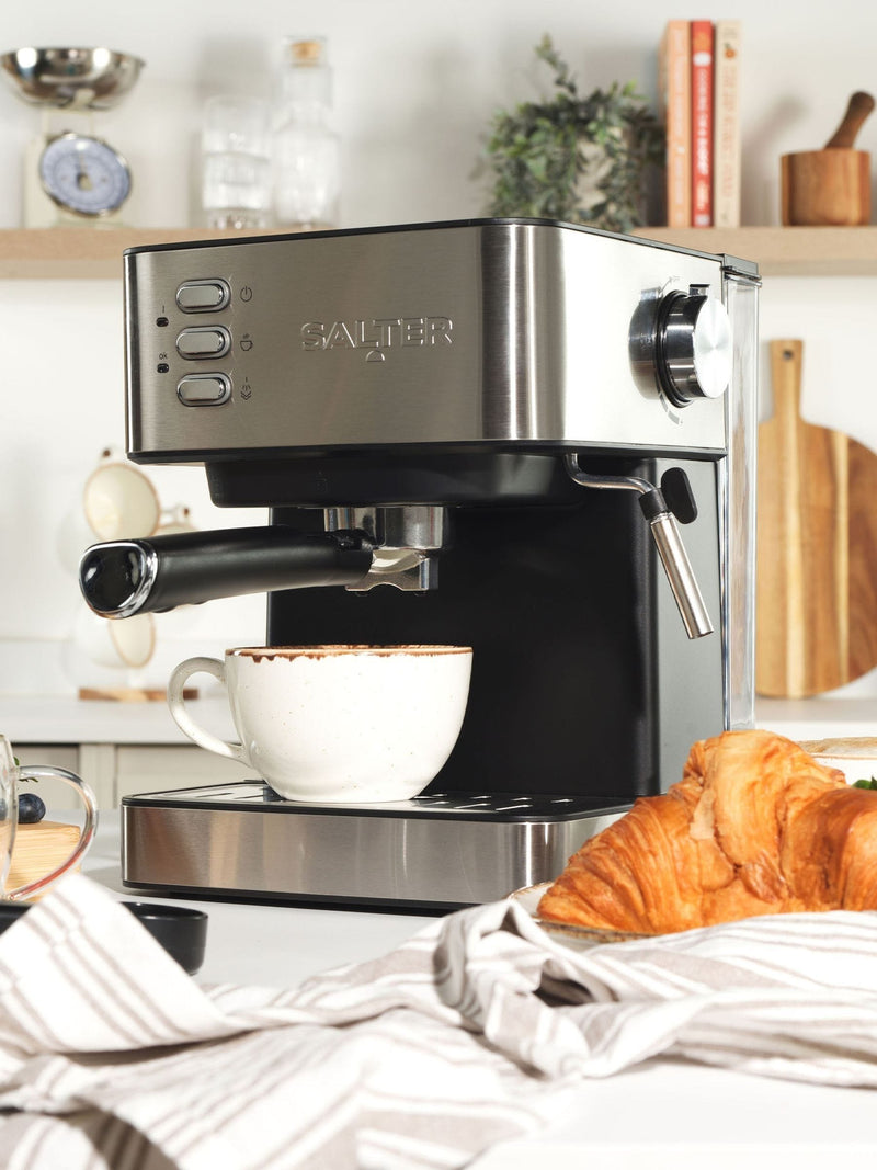 Salter Silver Manual Espresso Machine (British brand)