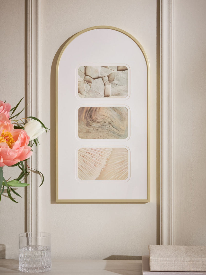 Gold arch collage photo frame, UK version