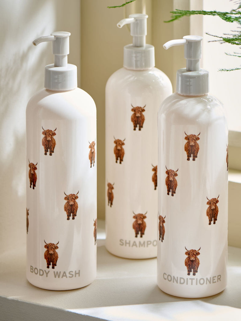 Hamish dispenser bottles Natural Hamish Print Set of 3 (British brand)