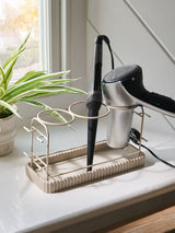 Natural Rib Hairdryer and Straighteners Storage Stand