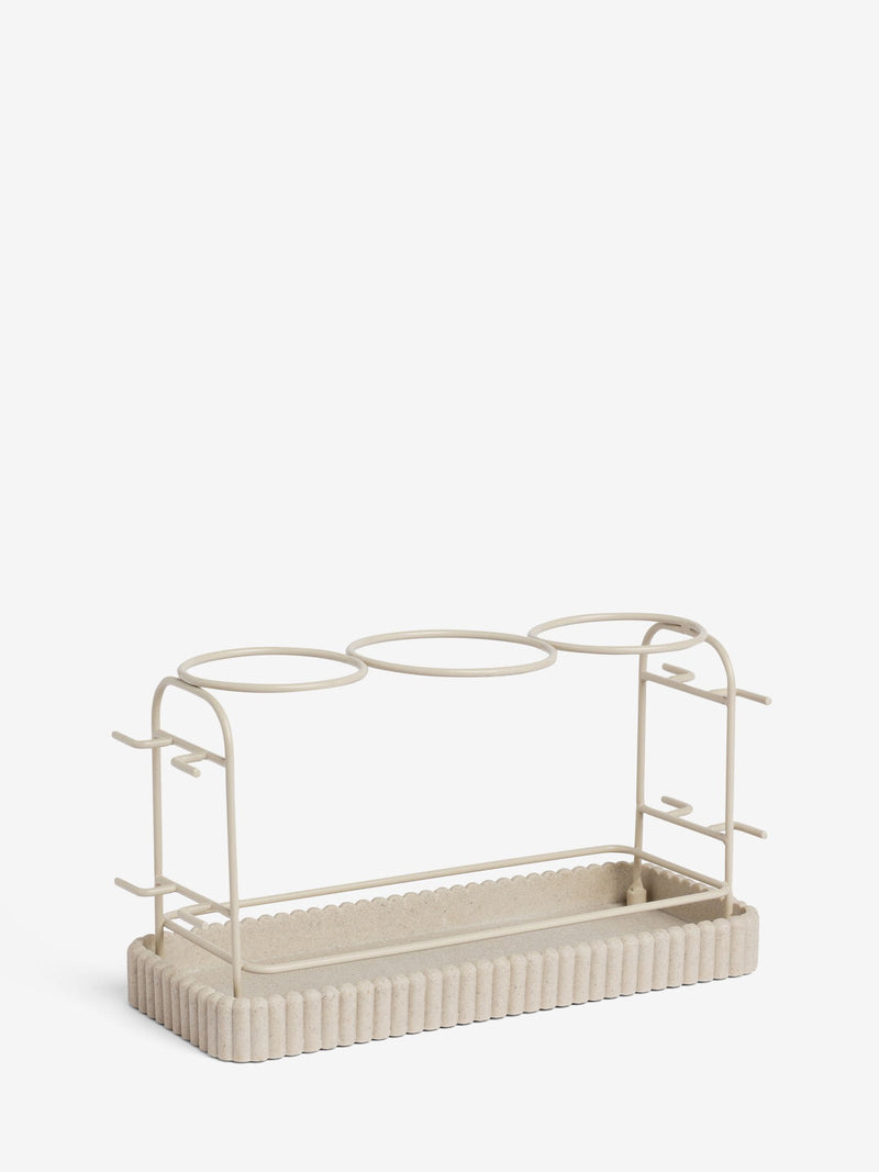Natural rib hairdryer and straighteners storage stand, imported from the UK