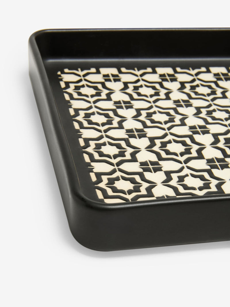 Black/White Geo Storage Tray - British product
