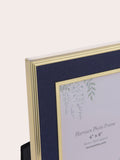 Laura Ashley Brass/Navy Harrison 4x6 photo frame, UK version