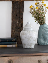Laura Ashley White Westbourne Ginger Jar Ceramic Decorative Jar 27cm Height