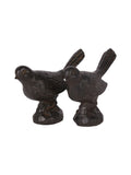 Laura Ashley brown resin bird sculptures set of 2, UK version