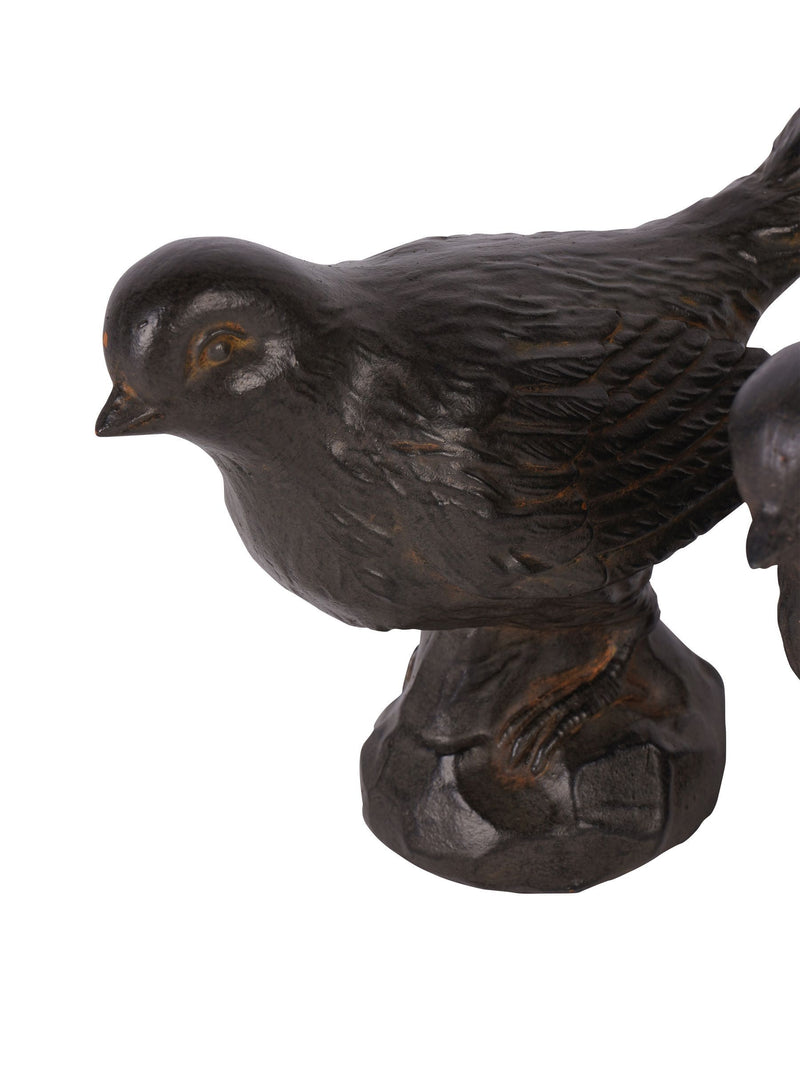 Laura Ashley brown resin bird sculptures set of 2, UK version