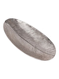 Laura Ashley Silver Albury Leaf Oval Bowl Large, UK version