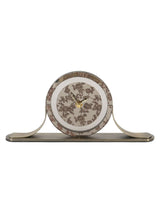 Laura Ashley Smoked Pollington Rose Mantel Clock Decorative Timepiece 15cm x 32cm x 5cm