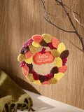 Felt pumpkin hanging decoration with Hello Autumn embroidery, imported from the UK