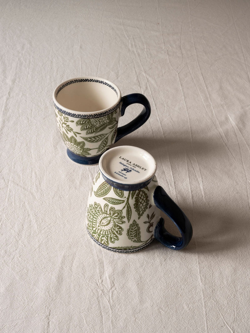 Laura Ashley Green Hedingham small mugs 21cl set of 2, UK version