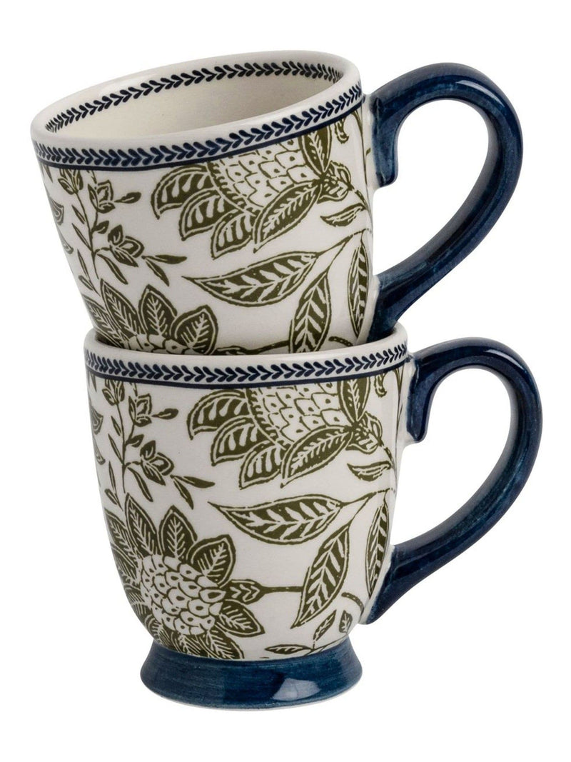 Laura Ashley Green Hedingham small mugs 21cl set of 2, UK version