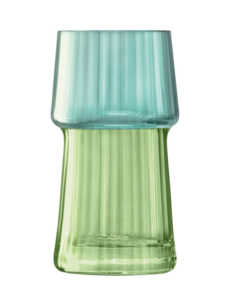 Ribbed Texture Dual-Tone Hand-Painted Vase 12cm Height