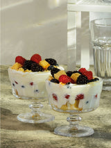 Artland Set of 4 Clear Pearl Ridge Mini Trifle Bowls Glass Dessert Bowls 9.5cm