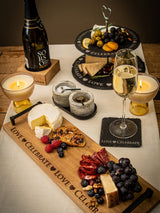 Selbrae House Oak Love & Celebrate Tray with Black Steel Handles