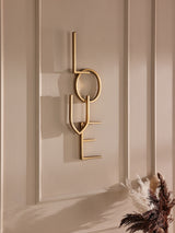 Gold LOVE Word Metal Wall Plaque