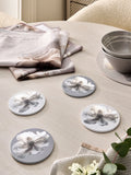 Lipsy purple and cream floral design placemats set of 4, UK version