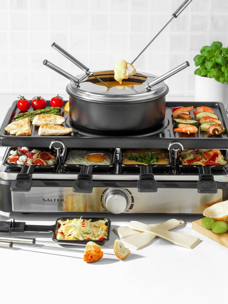Salter Black Raclette Grill and Fondue Set (British brand)