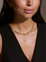 Orelia London Gold Tone Fine Stationed Crystal Collar Necklace