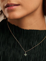 Orelia London Gold Tone Emerald Star Charm Necklace Fashion Jewellery