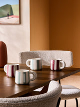 MADE.COM Multi Sable Stripe Stoneware Mugs Set of 4