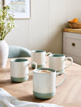 Otis Sage Green Stoneware Mugs Set of 4