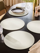 Set of 4 Natural Large Faux Leather Table Placemats 38cm x 38cm