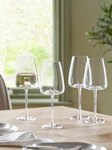 Clear Tapered Red Wine Glasses Set of 4 with 25cm Height