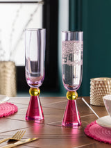 Aubrie Multi Bright Champagne Flutes Set of 2