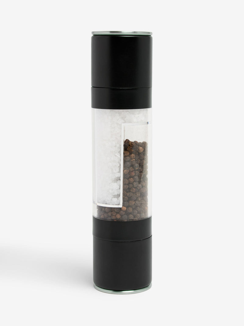 Black two in one salt and pepper grinder - British product