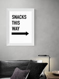 East End Prints White Snacks This Way art print - British product