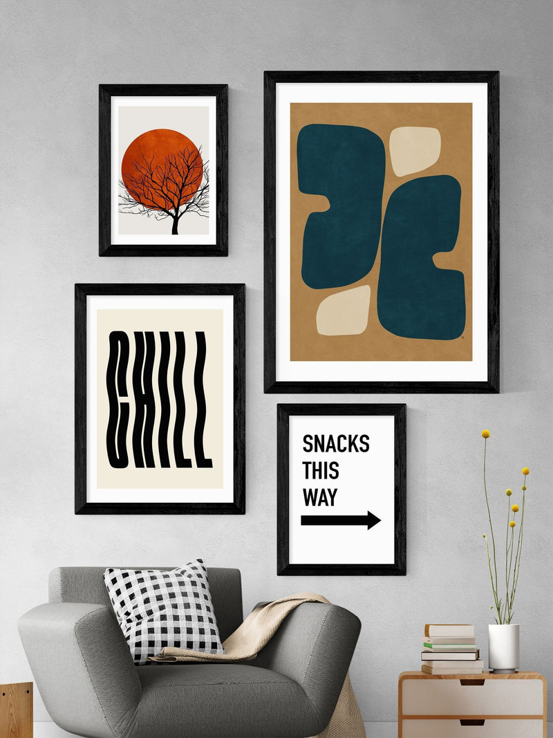 East End Prints Black Warm Winter by Kubistika